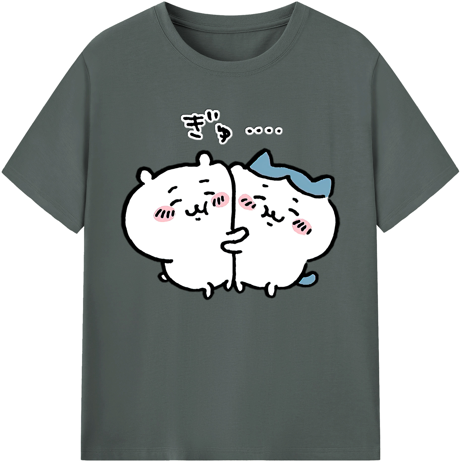 （画像用） ちいかわ ハチワレ Chii-kawa hachiware 綿100％ メンズ半袖Tシャツ｜肌触りやわらか＆通気性